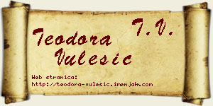 Teodora Vulešić vizit kartica